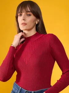 98 Degree North Women Cotton Striped Pullover