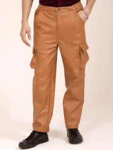 BAESD Men Solid Smart Cargos Trousers