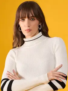 98 Degree North Women Striped Pullover Sweaters