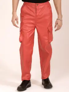 BAESD Men Solid Smart Cargos Trousers