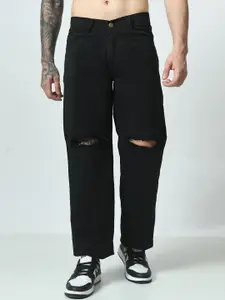 LINARIA Men Classic Boyfriend Fit Slash Knee Jeans