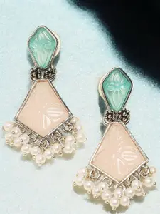 OOMPH Geometric Beaded Drop Earrings