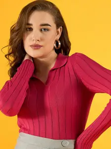 98 Degree North Women Ribbed Cotton Pullover