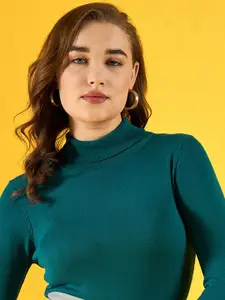 98 Degree North Women Cotton Turtle Neck Pullover