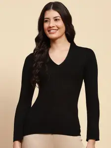 Global Republic Women Solid V-Neck Top