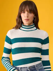 98 Degree North Women Striped Pullover