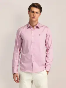 U.S. Polo Assn. Men Classic Spread Collar Solid Cotton Casual Shirt