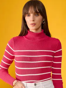 98 Degree North Women Striped Pullover
