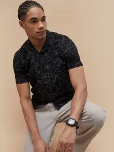 Fame Forever by Lifestyle Men Cuban Collar Abstract Printed Cotton Casual Shirt