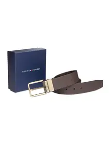 Tommy Hilfiger Men Textured Leather Reversible Formal Belt
