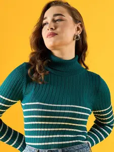 98 Degree North Women Striped Pullover