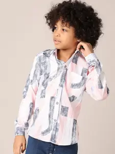 V-Mart Boys Printed Shirt with Trousers