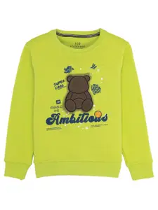 Status Quo Boys Graphic Printed Round Neck Cotton Pullover Sweatshirt