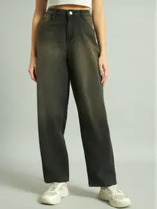 GUTI Women Wide Leg High-Rise Stretchable Jeans