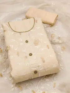 KIMISHA Floral Embroidered Unstitched Dress Material