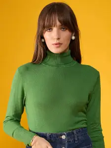 98 Degree North Women Cotton Turtle Neck Pullover Sweater