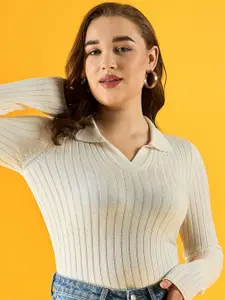 98 Degree North Women Striped Pullover