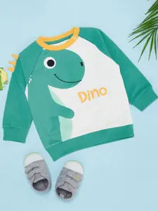 Pantaloons Baby Boys Colourblocked Round Neck Cotton Pullover Sweatshirt