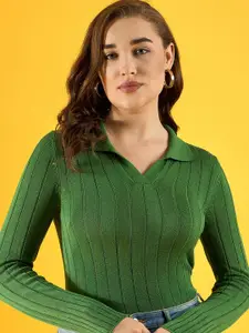 98 Degree North Women Striped Pullover