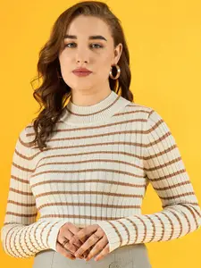 98 Degree North Women Striped Pullover