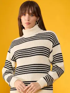 98 Degree North Women Striped Pullover