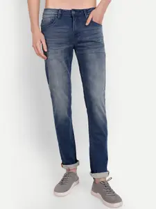 MEGHZ Men Micheal Slim Fit Mildly Distressed Light Fade Stretchable Jeans