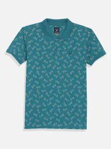Allen Solly Junior Boys Floral Printed Polo Collar Cotton T-shirt