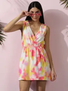 Kotty Women Graphic Print Wrap Holi Dress