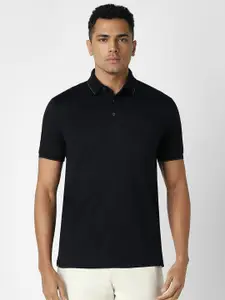 Van Heusen Men Solid Polo Collar Cotton T-shirt