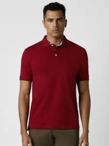 Van Heusen Sport Men Solid Polo Collar Cotton T-shirt