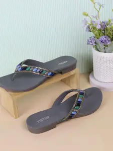 Metro Women Ethnic T-Strap Flats