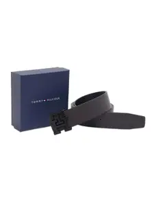 Tommy Hilfiger Men Push Pin Leather Reversible Belt