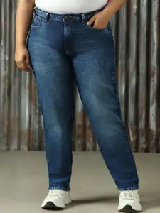 Freeform By High Star Women High-Rise Mom Slim Light Fade Jeans