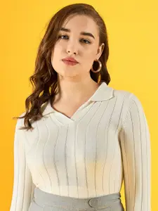 98 Degree North Women Striped Pullover