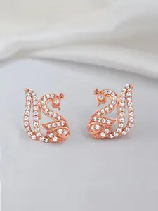 Zavya 925 Sterling Silver Cubic Zirconia Studded Studs