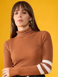 98 Degree North Women Striped Long Sleeves Pullover