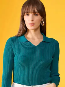 98 Degree North Women Shirt Collar Pullover