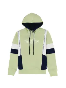 Status Quo Boys Typography Printed Hood Cotton Pullover Sweatshirt