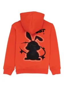 Status Quo Boys Graphic Printed Hood Cotton Pullover Sweatshirt