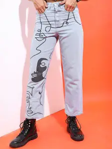 Tokyo Talkies Women Wide Leg Light Fade Stretchable Cotton Jeans