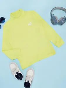 Pantaloons Junior Boys Solid High Neck Cotton Pullover Sweatshirt