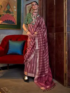 Mitera Striped Woven Design Banarasi Saree