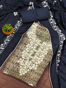 Peachmode Floral Embroidered Pure Cotton Unstitched Dress Material