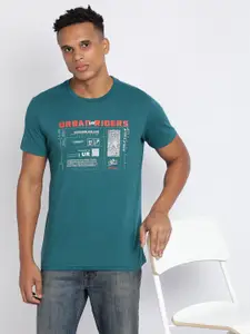 Lee Typography Printed Short Sleeves Cotton Slim Fit T-shirt
