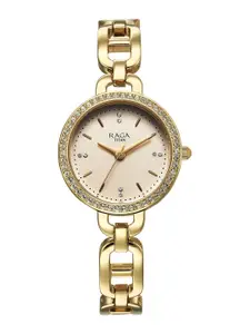 Titan Women Embellished Dial & Stainless Steel Bracelet Analogue Watch 95305YM01
