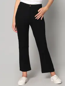 BAESD Women Solid Bootcut High-Rise Stretchable Jeans