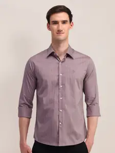 U.S. Polo Assn. Men Classic Spread Collar Vertical Striped Cotton Formal Shirt