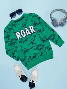 Pantaloons Junior Boys Graphic Printed Round Neck Cotton Pullover Sweatshirt