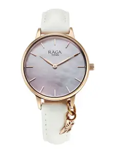 Titan Women Raga Showstopper 2.0 Dial & Leather Straps Analogue Watch 95274WL03
