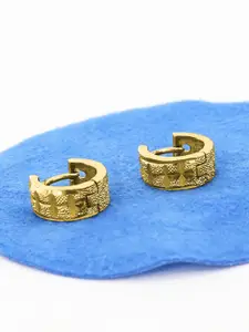 VAGHBHATT Gold Plated Circular Hoop Earrings